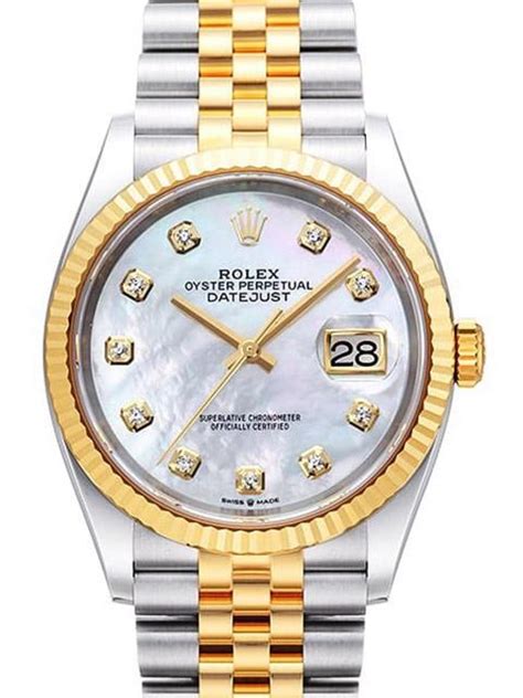 Rolex Datejust 36 Oystersteel / Gelbgold Ref. 126233 Perlmutt.